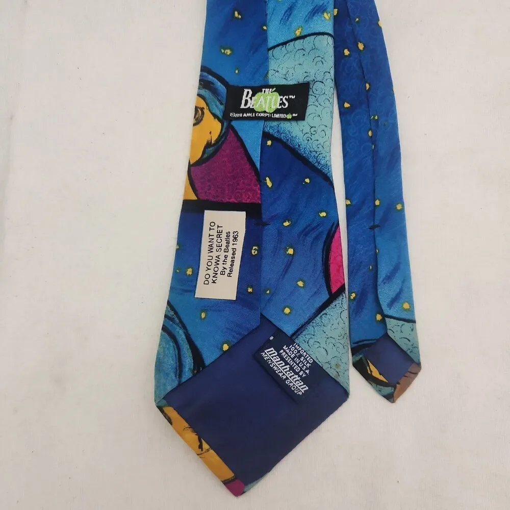 Tie Beatles Necktie Do You Want To Know A Secret George Harrison 1991 Apple Corp